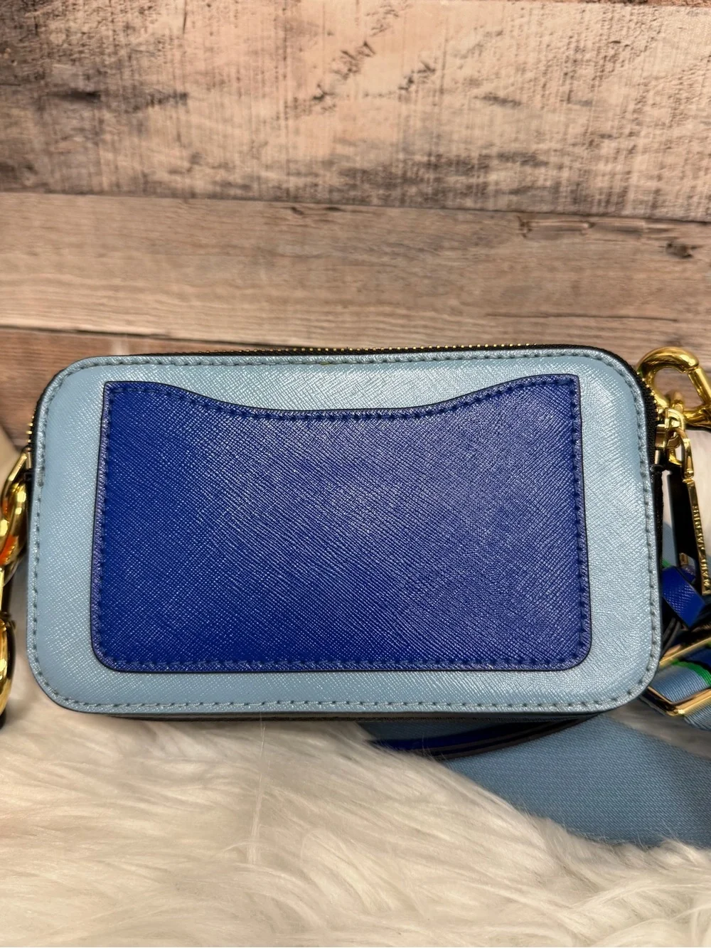 Marc Jacobs Leather Crossbody Blue &Green